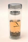 **NEW Design** Glass and Stainless Steel Tea Brewing Tumbler - Medium 12 Oz ....