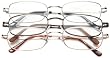 OPTX 20/20 Alphareader 3 Pair Valupac Metal Readers 150