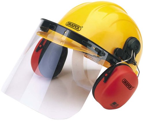 Draper 69933 Safety Helmet with ear defenders and visor
