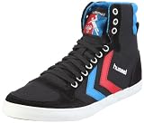 hummel SLIMMER STADIL HIGH CANVAS 63-111-2639, Unisex - Erwachsene Sneaker, Schwarz (jet black/brilliant blue/red 2639), EU 40