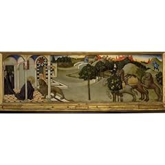 Kunstreproduktion: Sano di Pietro "Der Heilige Hieronymus und der L�we" 71 x 27