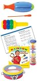 BeBoP Childs Rainbow Rhythm Percussion Set with a FREE CD & Songbook - B000LO4BZ0