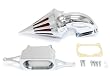 2002-2009 Yamaha Warrior Cruiser High Quality Chrome Billet Aluminum Cone Spike Air Cleaner Kit Intake Filter Motorcycle
