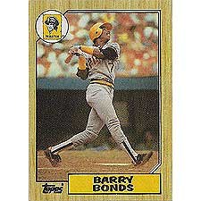 1987 Topps Barry Bonds Rookie Card In Protective Display Case !!