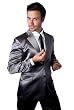 Barney Stinson's Premium Grey Silk Suitjamas - Perfect Gift for any size L