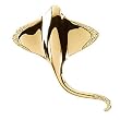 14K Yellow Gold Diamond Stingray Brooch - 0.33 Ct.