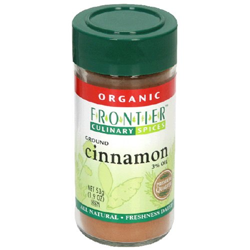 Frontier Organic Cinnamon Ground, 1.9-Ounce Container (Pack of 4)