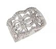 14k White Gold Diamond Victorian Cigar Band Ring