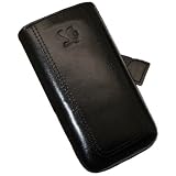 Original Suncase Echt Ledertasche (Lasche mit R�ckzugfunktion) f�r Samsung i9000 Galaxy S / i9001 Galaxy S Plus in schwarzvon "Suncase"