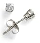 14k White Gold Round Diamond 4-Prong Solitaire Earrings (1/4 ct, J, I2)