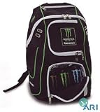 NEW Monster Energy Kawasaki Back Pack Bag ZX6 ZX10 KX125 KX250 ZX14 KX ZX