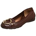 Unisa Women's Damian Flat Ornament Moc,Dark Brown,5 M