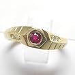 14K Yellow Gold Ruby and Diamond Ring