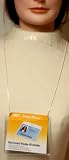 Genuine Sterling Silver Plated Horizontal Id Badge Holder Medium Chain Necklace