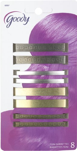 Goody Classics Metal Hair Barettes, 2 3/8 Inches, 8 Count (Pack of 2)