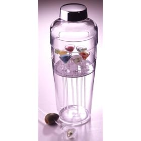 Prodyne Cocktail Shaker and 6 Piece Colorful Martini Picks (AM-7) by Prodyne