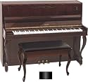 45" Chippendale Console Piano (Ebony Polish)