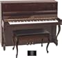 45" Chippendale Console Piano (Ebony Polish)