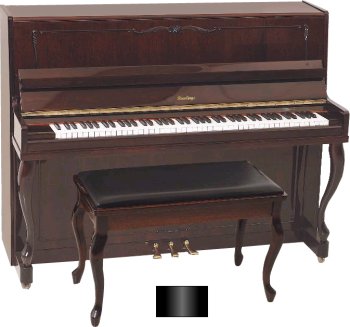 45 Chippendale Console Piano (Ebony Polish)