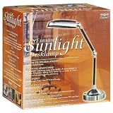 Sunlight Desk Lamp - 150 watt of light output consumes 27 watts. Natural Sunlight Emulation