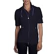 Zobha Women's Short-Sleeve Alexis Hoodie - Black/ Iris L