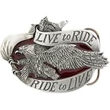 Body Candy - Soaring Eagle LIVE TO RIDE, RIDE TO LIVE Belt Buckle