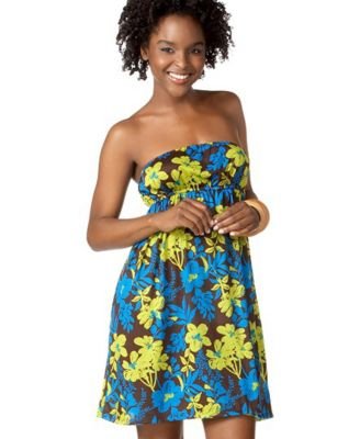 One Clothing Floral-Print Tube Dress