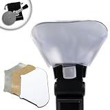 EasyLighting 3 Color Bounce and Soft Screen External Flash Diffuser for Canon Speedlite 320EX , 380EX , 420EX , 430EX II , 550EX , 580EX II , 600EX-RT and Many More! ** Includes Accessory Bag and Airbrush **