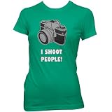 I Shoot People Ladies Fine Jersey T-Shirt, Kelly Green, M