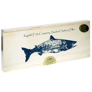 Kasilof Fish Company Alder-Smoked Sockeye Salmon, 16-Ounce Fillet in Gift Box by Kasilof