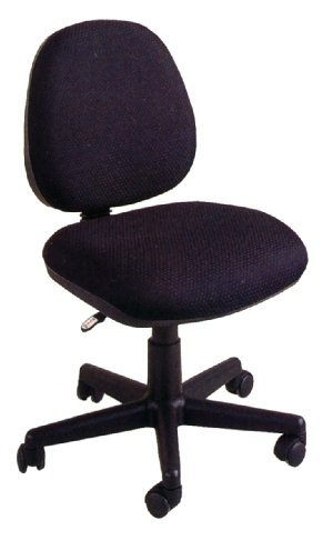 Black Fabric Secretary Chair with Gas Lift, for Computer Desk/Office