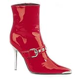 Pleaser Boots Women's HEAT 1015 4 1/2 Chrome Stiletto Heel Ankle boot, Available in 3 Colors