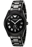 Armani Quartz, Black Ceramic Band Black Dial - Women's Watch's Watch Ar1402