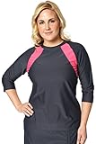 HydroChic Womens Plus Size Accelerate Swim n' Sports Shirt