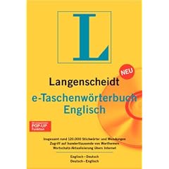 e-Taschenw�rterbuch Englisch. Version 4.0. Langenscheidt. CD-ROM f�r Windows 95/98/NT4.0/2000/XP
