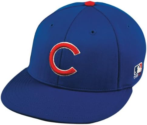MLB Bamboo FLAT Flex-Fit Chicago CUBS Md/Lg Home Royal Blue Hat Cap Stretch Fitted Heavy