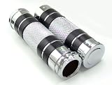  : STRIPE CHROME BILLET GRIPS HARLEY DAVIDSON CHOPPERS