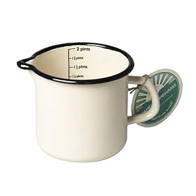 Enamel Measuring Jug Cream