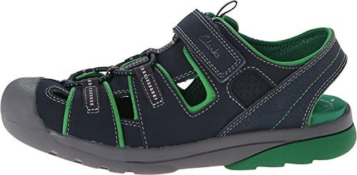 Clarks Kids Boy's Ozell Leap (Little Kid/Big Kid) Navy Sandal 1.5 Little Kid W