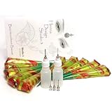 Beachcombers! Henna Tattoo 10 Pre Mixed Paste Cone Party Pack w/Oil & Fine Metal Tip Applicator Bottles