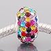 Andante-Stones Original Massiv 925 Sterling Silber Kristall Bead Multicolor Element Kugel f�r European Beads Modul Armband + Organzas�ckchen