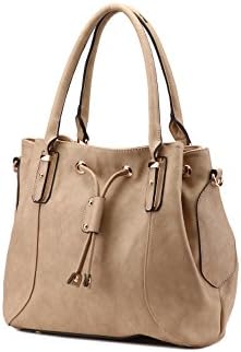 DS Bags Womens Leather SHOULDER HANDLE BAG 7803 Black 14.125"(L)x5.25"(w)x11"(H)
