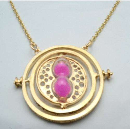 You protagonist Harry Potter reverse Clock Time-Turner necklace pendant all four colors (pink) by Second