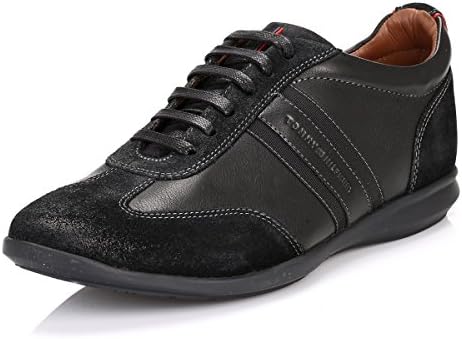 Tommy Hilfiger Mens Black Oliver 14C Leather Sneakers