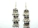 2 Black Kundan Lakh Hand Made Earring Bellydance India