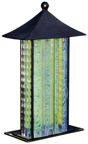 Bird Brain Fused Glass Feeder Striped