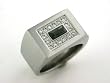 Stainless Steel Black and White CZ Ring