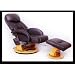 Aosom I3238 Leather Brown Office/TV Massage Chair W/Ottoman