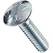 Zinc Plated Steel Carriage Bolt, Oval Head, 3/8"-16, 9-1/2" Length (Pack of 10)