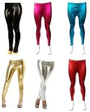 Shiny Sexy Footless WET LOOK Colour Leggings Stretchable